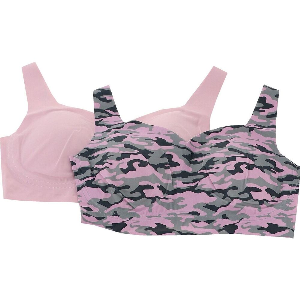 Rhonda Shear 2Pc Sweetheart Neck Body Bra DUSTY PINK PINK CAMO 771026Q
